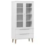 MOLD Vitrine aus massivem weißem Kiefernholz 90x35x175 cm von , Bücherregale und Regale - Ref: Foro24-350544, Preis: 362,83 €...