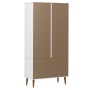 Mueble vitrina MOLDE madera maciza de pino blanco 90x35x175 cm