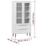 MOLD Vitrine aus massivem weißem Kiefernholz 90x35x175 cm von , Bücherregale und Regale - Ref: Foro24-350544, Preis: 362,83 €...