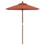Gartenschirm mit Terrakotta-Holzstange 196x231 cm von , Sonnenschirme - Ref: Foro24-363164, Preis: 55,31 €, Rabatt: %