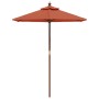 Sombrilla de jardín con poste de madera terracota 196x231 cm de , Sombrillas - Ref: Foro24-363164, Precio: 57,77 €, Descuento: %