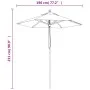 Gartenschirm mit Terrakotta-Holzstange 196x231 cm von , Sonnenschirme - Ref: Foro24-363164, Preis: 55,31 €, Rabatt: %
