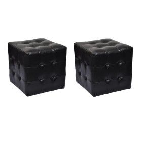 Schwarze Würfelhocker von vidaXL, Nachttische - Ref: Foro24-60740, Preis: 80,33 €, Rabatt: %