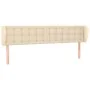 Cabecero de tela color crema 203x23x78/88 cm de , Cabeceros y pies de cama - Ref: Foro24-3117605, Precio: 88,25 €, Descuento: %