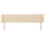 Kopfteil aus cremefarbenem Stoff, 203 x 23 x 78/88 cm von , Kopf- und Fußteile - Ref: Foro24-3117605, Preis: 73,89 €, Rabatt: %