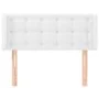 Kopfteil aus weißem Kunstleder, 103 x 16 x 78/88 cm von , Kopf- und Fußteile - Ref: Foro24-3118853, Preis: 51,29 €, Rabatt: %
