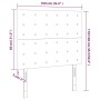 Kopfteil mit LED-Leuchten, cremefarbener Stoff, 100 x 5 x 118/128 cm von , Kopf- und Fußteile - Ref: Foro24-3122853, Preis: 6...