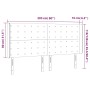 Kopfteil aus cremefarbenem Stoff mit LED 203x16x118/128 cm von , Kopf- und Fußteile - Ref: Foro24-3124509, Preis: 127,35 €, R...