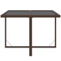 Set comedor de jardín 5 pzas con cojines ratán sintético marrón
