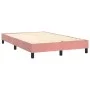 Box spring bed with mattress and LED pink velvet 120x200 cm by , Beds and slatted bases - Ref: Foro24-3134638, Price: 374,94 ...