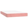 Cama box spring colchón y LED terciopelo rosa 120x200 cm de , Camas y somieres - Ref: Foro24-3134638, Precio: 395,95 €, Descu...