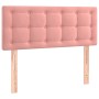 Cama box spring colchón y LED terciopelo rosa 120x200 cm de , Camas y somieres - Ref: Foro24-3134638, Precio: 395,95 €, Descu...