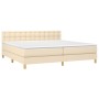 Boxspringbett mit cremefarbener Stoffmatratze 200x200 cm von , Betten und Lattenroste - Ref: Foro24-3140966, Preis: 541,23 €,...