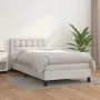 Box spring bed with white synthetic leather mattress 100x200 cm by , Beds and slatted bases - Ref: Foro24-3141108, Price: 320...