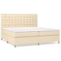 Boxspringbett mit cremefarbener Stoffmatratze 200x200 cm von , Betten und Lattenroste - Ref: Foro24-3142686, Preis: 621,89 €,...