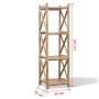 Quadratisches Bambusregal mit 4 Etagen von vidaXL, Bücherregale und Regale - Ref: Foro24-242492, Preis: 82,18 €, Rabatt: %