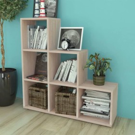 Estantería librería en forma de escalera 107 cm blanca