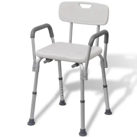 Silla de ducha de aluminio blanco de vidaXL, Asientos y bancos para duchas - Ref: Foro24-110129, Precio: 106,78 €, Descuento: %