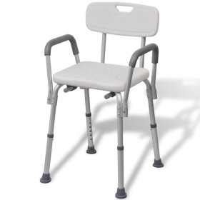 Weißer Duschstuhl aus Aluminium von vidaXL, Duschsitze und Bänke - Ref: Foro24-110129, Preis: 109,19 €, Rabatt: %