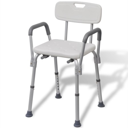 Weißer Duschstuhl aus Aluminium von vidaXL, Duschsitze und Bänke - Ref: Foro24-110129, Preis: 109,19 €, Rabatt: %