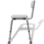 Weißer Duschstuhl aus Aluminium von vidaXL, Duschsitze und Bänke - Ref: Foro24-110129, Preis: 109,19 €, Rabatt: %