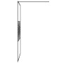 Shower screen made of transparent black ESG glass 115x195 cm by , Shower walls and screens - Ref: Foro24-152148, Price: 195,3...