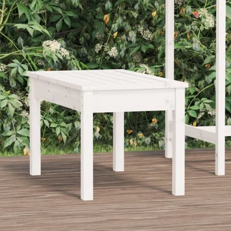 Gartenbank aus massivem weißem Kiefernholz 80x44x45 cm von , Gartenbänke - Ref: Foro24-823998, Preis: 58,08 €, Rabatt: %