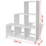 Ladder-shaped bookcase 107 cm white by vidaXL, Bookcases and shelves - Ref: Foro24-242552, Price: 90,11 €, Discount: %