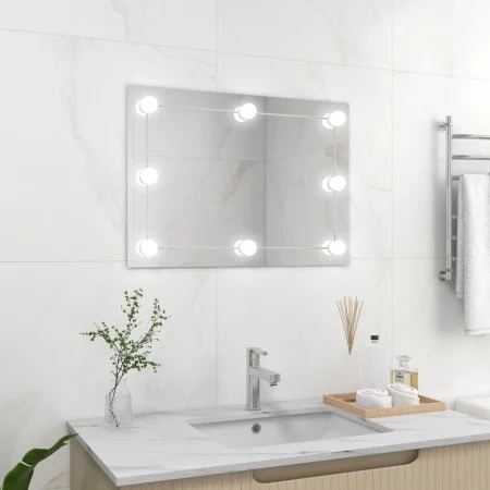 Frameless Wall Mirror with LED Lights Rectangular Glass by , Mirrors - Ref: Foro24-3078643, Price: 46,10 €, Discount: %