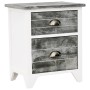 Nightstands with drawers 2 units gray and white by vidaXL, Nightstands - Ref: Foro24-242041, Price: 72,03 €, Discount: %