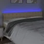 Cream fabric headboard with LED 200x5x78/88 cm by , Headboards and footboards - Ref: Foro24-3122073, Price: 81,70 €, Discount: %