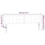 Cream fabric headboard with LED 200x5x78/88 cm by , Headboards and footboards - Ref: Foro24-3122073, Price: 81,70 €, Discount: %