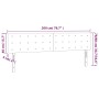 Kopfteil aus cremefarbenem Stoff mit LED 200x5x78/88 cm von , Kopf- und Fußteile - Ref: Foro24-3122073, Preis: 66,51 €, Rabat...