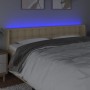 Kopfteil aus cremefarbenem Stoff mit LED 203x16x78/88 cm von , Kopf- und Fußteile - Ref: Foro24-3123697, Preis: 73,27 €, Raba...