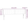 Kopfteil aus cremefarbenem Stoff mit LED 203x16x78/88 cm von , Kopf- und Fußteile - Ref: Foro24-3123697, Preis: 73,27 €, Raba...
