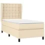 Box spring bed with cream fabric mattress 100x200 cm by , Beds and slatted bases - Ref: Foro24-3128266, Price: 366,68 €, Disc...
