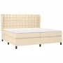 Box spring bed with cream fabric mattress 200x200 cm by , Beds and slatted bases - Ref: Foro24-3128314, Price: 652,17 €, Disc...