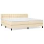 Box spring bed with cream fabric mattress 200x200 cm by , Beds and slatted bases - Ref: Foro24-3130062, Price: 559,31 €, Disc...