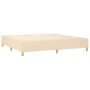 Box spring bed with cream fabric mattress 200x200 cm by , Beds and slatted bases - Ref: Foro24-3132342, Price: 615,16 €, Disc...
