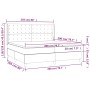 Box spring bed with cream fabric mattress 200x200 cm by , Beds and slatted bases - Ref: Foro24-3132342, Price: 615,16 €, Disc...