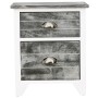 Nightstands with drawers 2 units gray and white by vidaXL, Nightstands - Ref: Foro24-242041, Price: 72,03 €, Discount: %