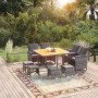 Set comedor jardín 9 pzas y cojines ratán sintético gris