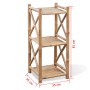 3-stöckiges quadratisches Regal aus Bambus von vidaXL, Bücherregale und Regale - Ref: Foro24-242491, Preis: 66,09 €, Rabatt: %