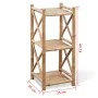 Square 3-Level Bamboo Shelf by vidaXL, Bookcases and shelves - Ref: Foro24-242491, Price: 70,62 €, Discount: %