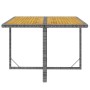 Set comedor jardín 9 pzas y cojines ratán sintético gris