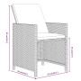 Set comedor jardín 9 pzas y cojines ratán sintético gris
