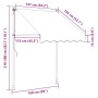 Toldo manual retráctil con LED amarillo y azul 150 cm