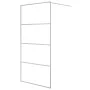 Silver transparent ESG glass shower screen 100x195 cm by , Shower walls and screens - Ref: Foro24-152137, Price: 165,67 €, Di...