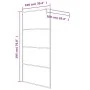 Silver transparent ESG glass shower screen 100x195 cm by , Shower walls and screens - Ref: Foro24-152137, Price: 165,67 €, Di...