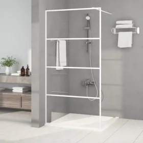 Transparente Duschwand aus weißem ESG-Glas, 100 x 195 cm von , Duschwände und Duschwände - Ref: Foro24-152142, Preis: 158,16 ...